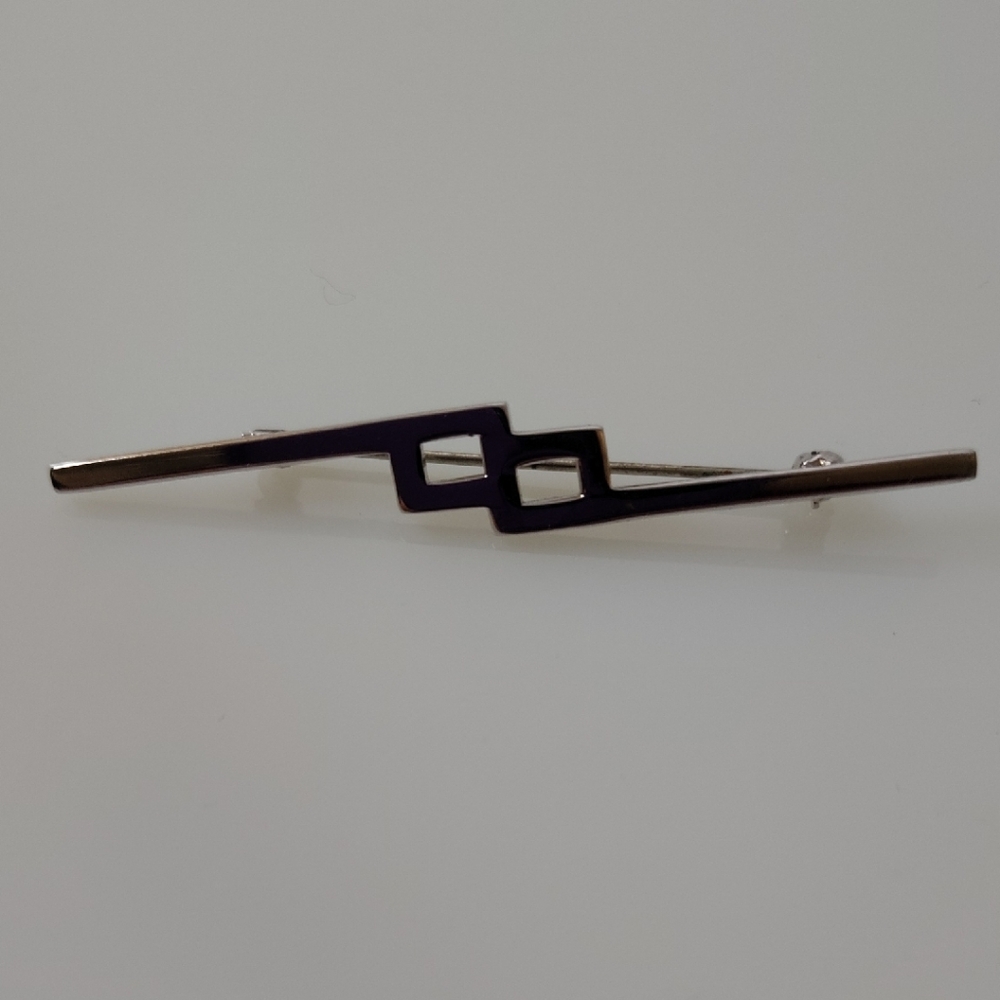 Monet Silver Tone Modern Brooch
